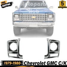 Headlight lamp Bezel Door Left Right Pair for 79-80 Chevy GMC C/K Truck SUV New