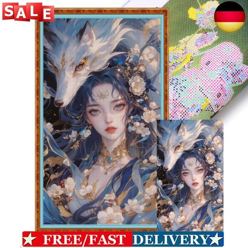 Full Embroidery Eco-cotton Thread 14CT Printed Girl Cross Stitch Kit ...