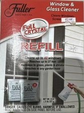 Fuller Brush Company Full Crystal Window Screens & Glass Cleaner 8 Ounces REFILL