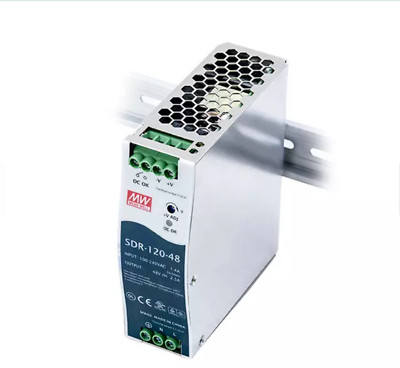 MEAN WELL SDR-120-48 DC48V 2.5A 120W SMPS 88~264VAC 124~370VDC DIN Rail PFC Ups#