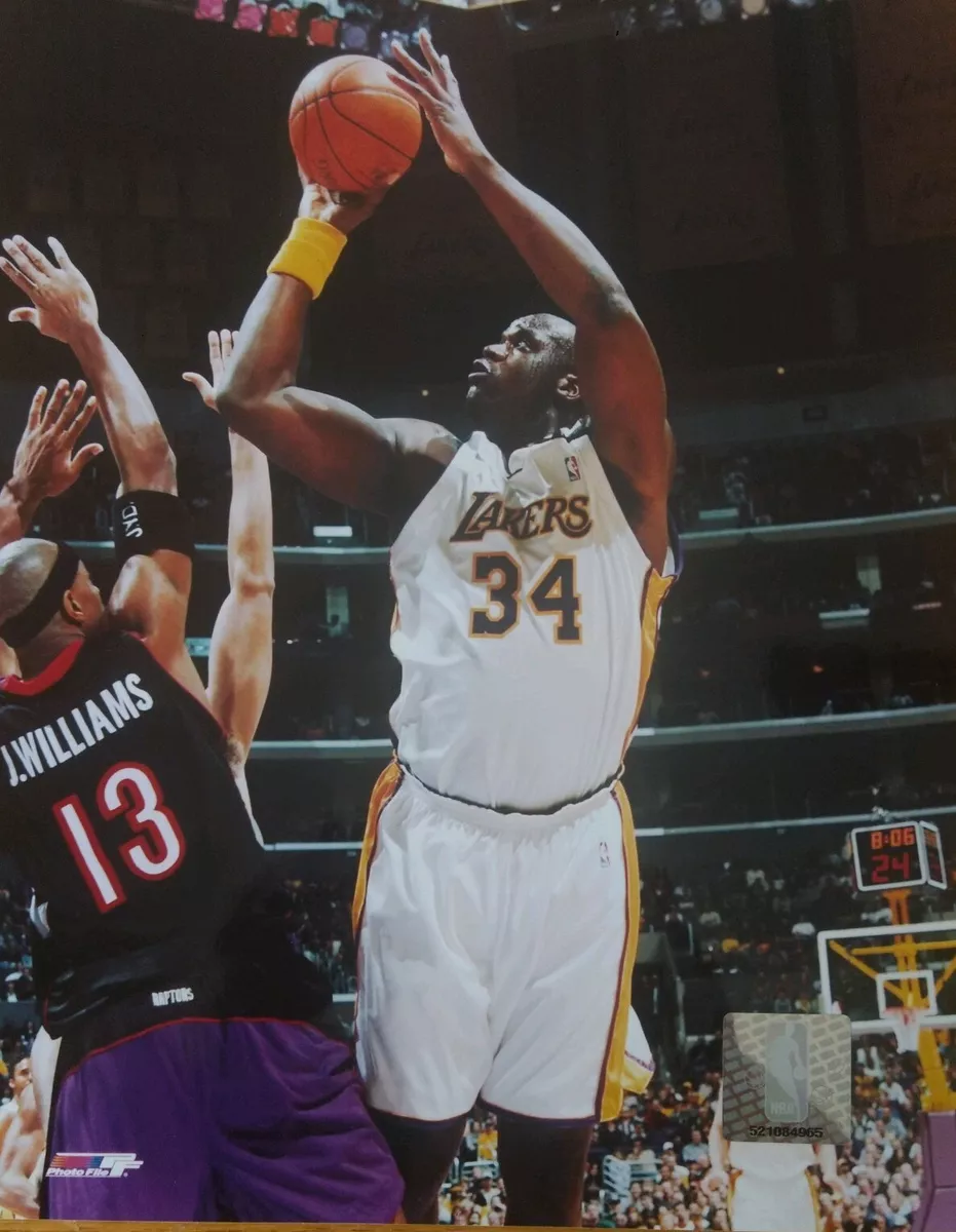 SHAQUILLE O NEAL Los Angeles Lakers 8X10 ACTION PHOTO White Uniform