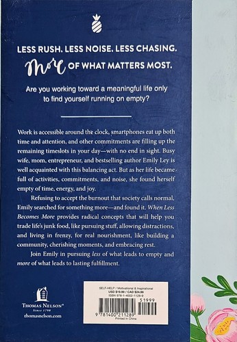 When Less Becomes More Hardcover Book by Emily Ley NEW - Picture 2 of 4