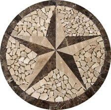 Floor Marble Medallion Mosaic Texas Star  30''x30''