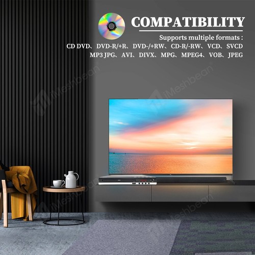 1080P HD DVD Player for TV w/HDMI & AV Cable All Region Free CD Player USB Input - Picture 6 of 16