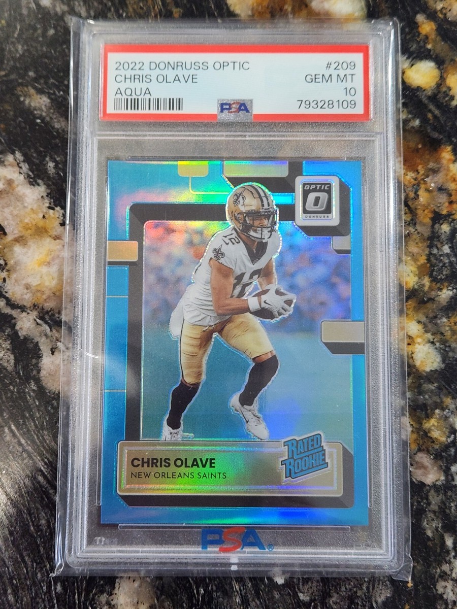 クリスノオーバルスーパー103 2022 Chris Olave RC #209 Donruss Optic Aqua Psa 10 Gem Mint #63
