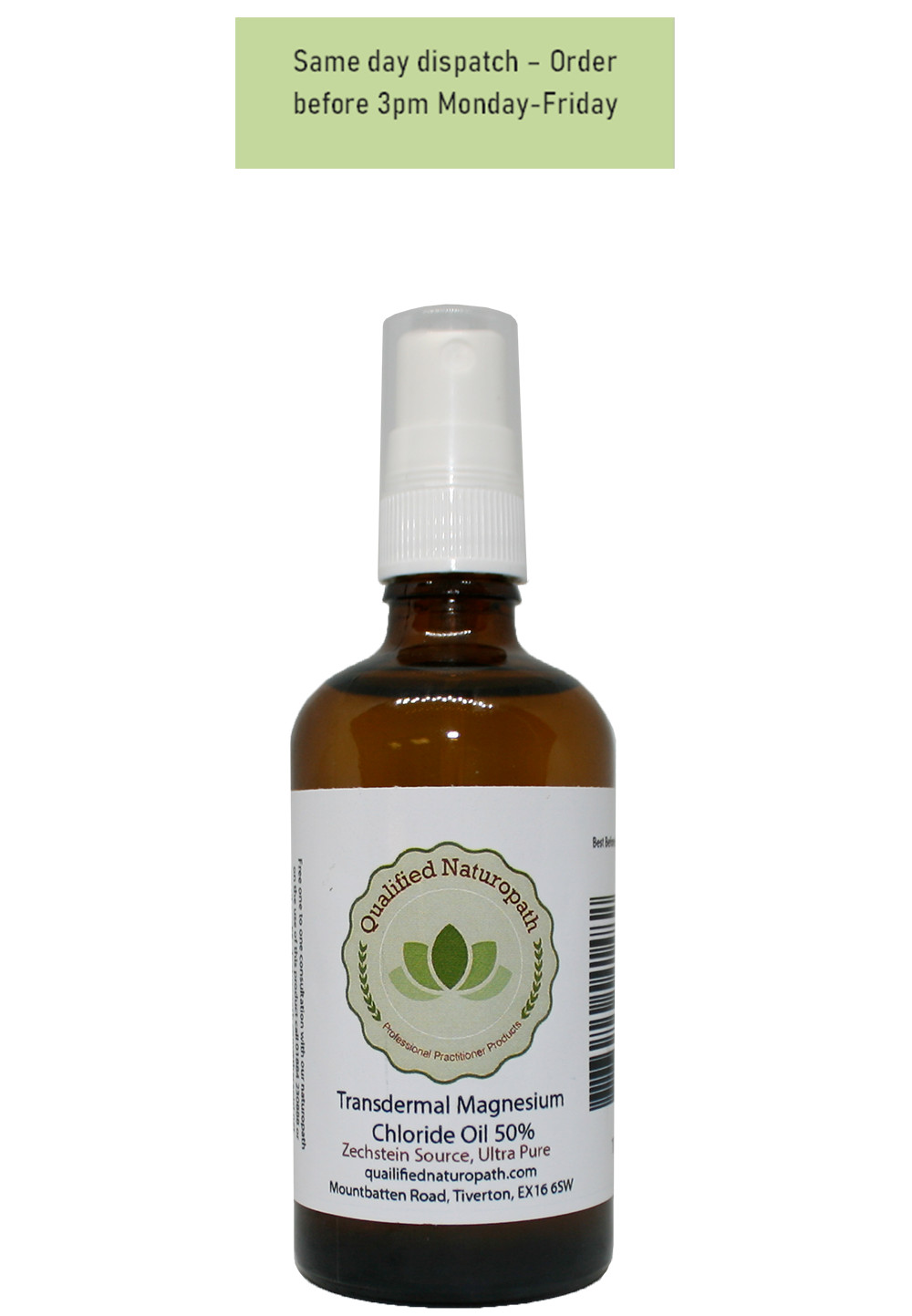 110ml Atomiser - High Strength Transdermal Magnesium Chloride Oil