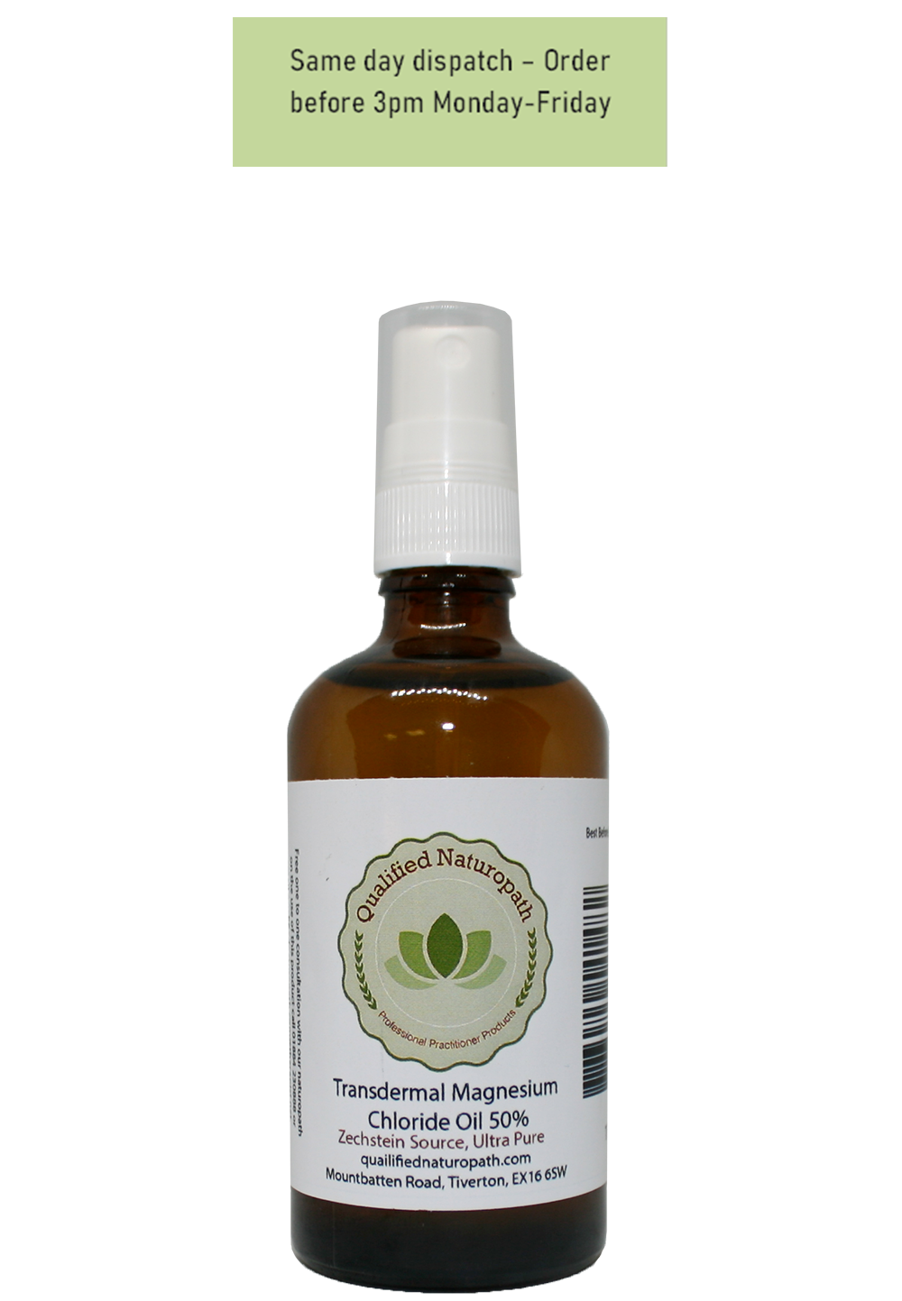110ml Atomiser - High Strength Transdermal Magnesium Chloride Oil