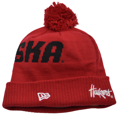 Nebraska Cornhuskers NCAA Pom Pom Winter Knit Hat beanie by New