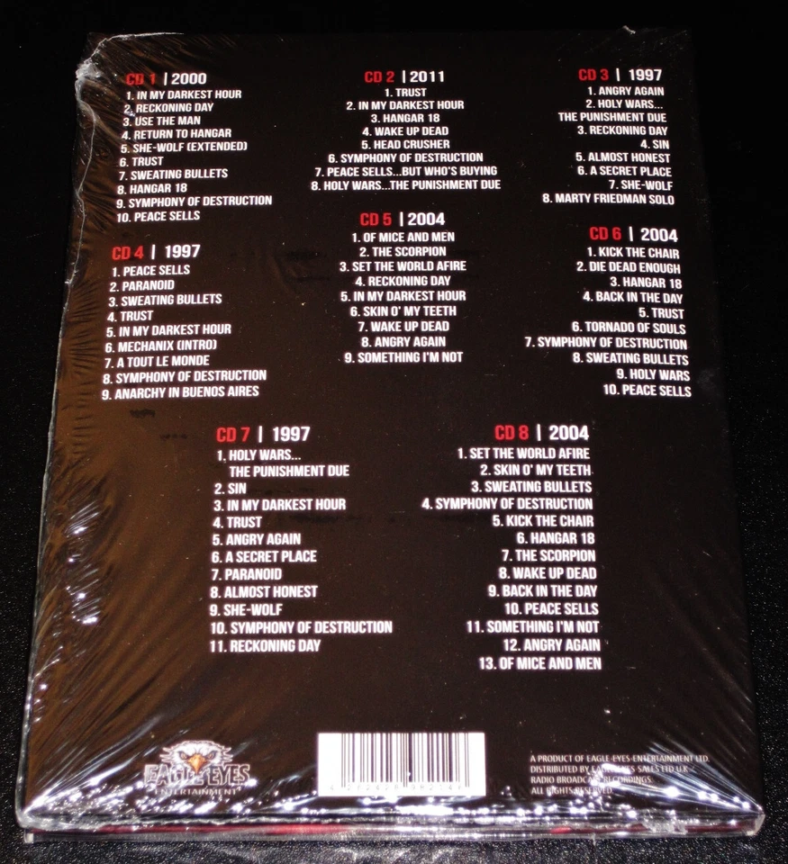 Megadeth:  Radio Broadcast Archives Live 1997 - 2011 8 CD Set 2024 Eagle UK NEW - Image 2 of 2