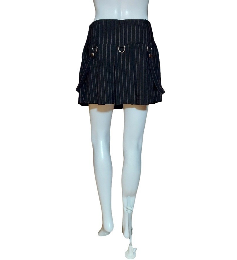ワンピースその他 typeservice Stripe Strap Skirt Blue Vintage Lip Service Pleated Pin Stripe Mini Skirt With