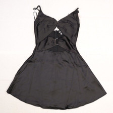 ASOS Design Cut Out Ring Detail Cami Dress Black Open Stomach Womens US Size 2