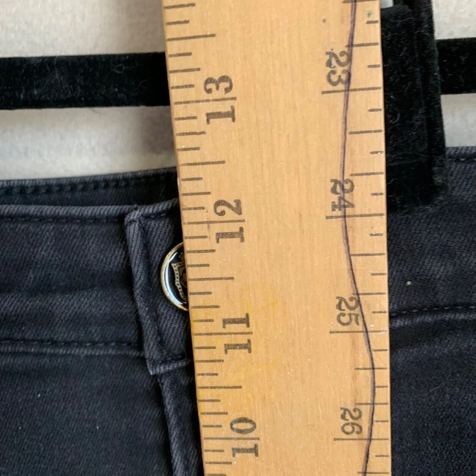 Pantalones de mezclilla para mujer Talbots impecables de cinco bolsillos 22WP negros elásticos tiro medio Foto 3 de 4