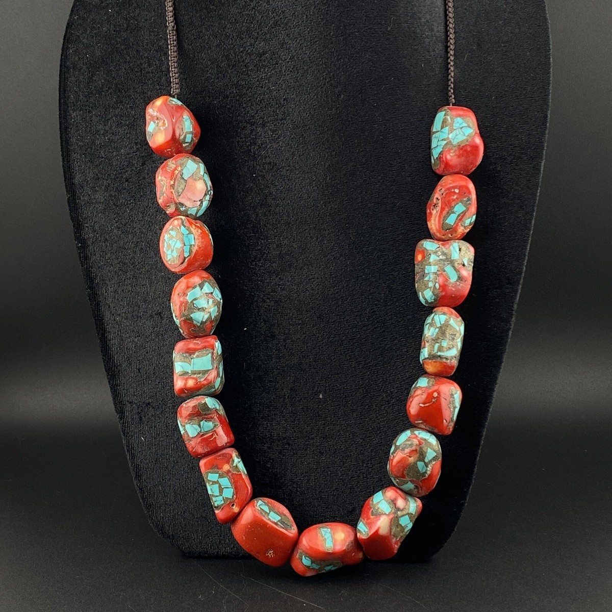 Old Turquoise Coral Mix Outstanding Eye catching Tibetan