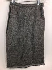 VINTAGE GRAY BOBBIE BROOKS WOOL Pencil SKIRT Size 9 Wardrobe Magic