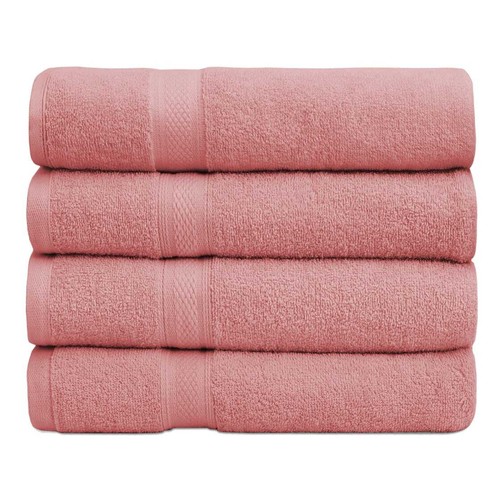 Paquete de 4 toallas de baño de algodón juego de peinado de lujo 27"x54" 500 GSM altamente absorbentes - Imagen 10 de 13
