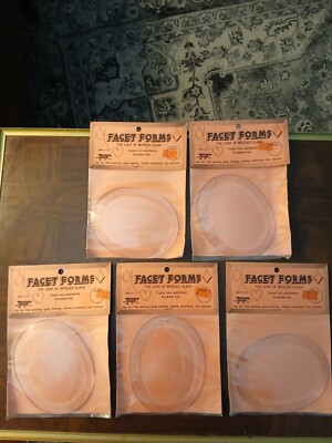 Facet Forms crystal clear polystyrene lot of 5