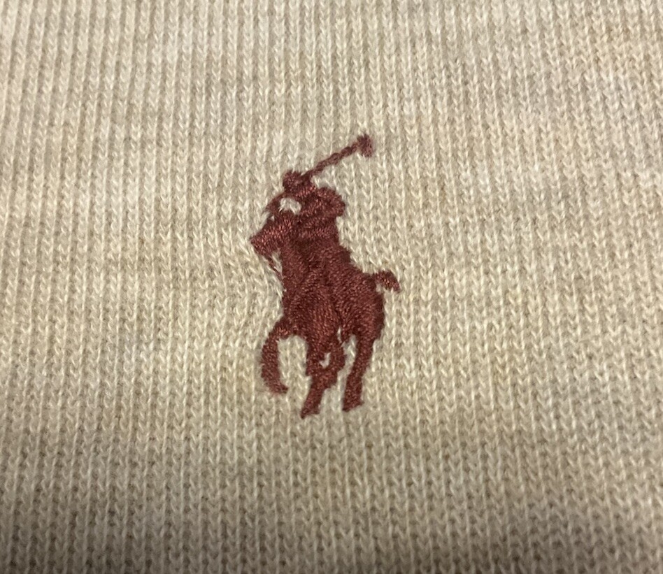 *Nuovo* POLO RALPH LAUREN 2XB 1 4 Zip Beige Ricamato Pony Giacca Classica