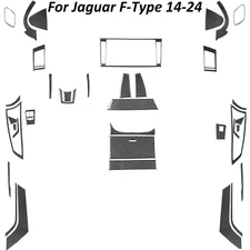 37Pcs Real Carbon Fiber Full Kits Interior Cover Trim For Jaguar F-Type 2014-24