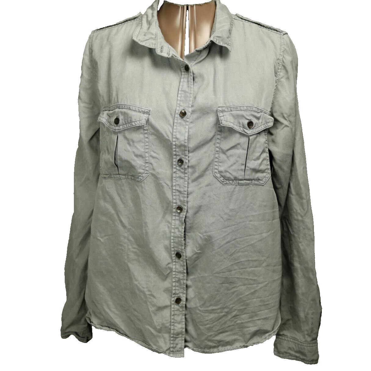 Universal Thread 100% Lyocell Long Sleeve Button … - image 1