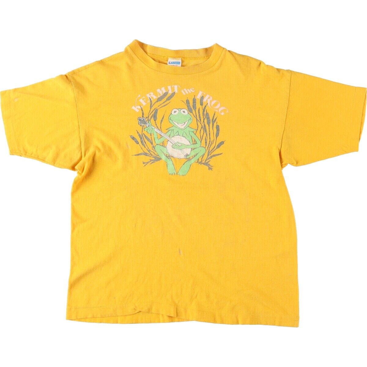 70'S Champion Bartag Kermit Character Print T-Shirt Made in 70'S Champion Bartag Kermit Character Print T-Shirt Made in