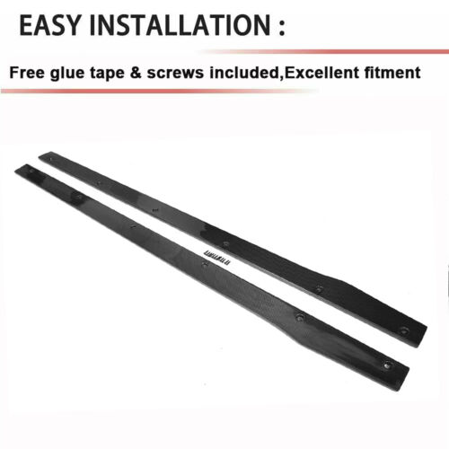For Benz W205 C205 C300 C43 C63 15UP Side Skirts Extension Lip REAL CARBON FIBER - Foto 10 di 12