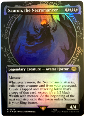 MTG Sauron, the Necromancer *SHOWCASE FOIL* The Lord of the Rings