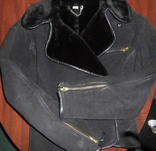Vintage Synergy Soft Leather Motorcycle Style Jacket  Black Size S Excellent!!!