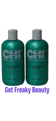2 PACK. 12 oz. Chi Curl Preserve System Shampoo. 350ml. NEW. FREE SHIPPING.