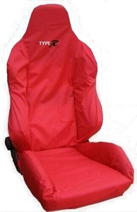 EMBROIDERED RECARO RED CAR SEAT COVER 2017 on HONDA CIVIC TYPE R FK8 GT