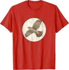 Gray Hawk T-Shirt Retro Bird Tee Design *NEW 10* Colors by Bird.Fan