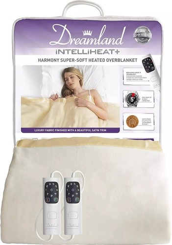 Dreamland Intelliheat Elektrische Überdecke Doppelgröße Dual Control Elfenbein