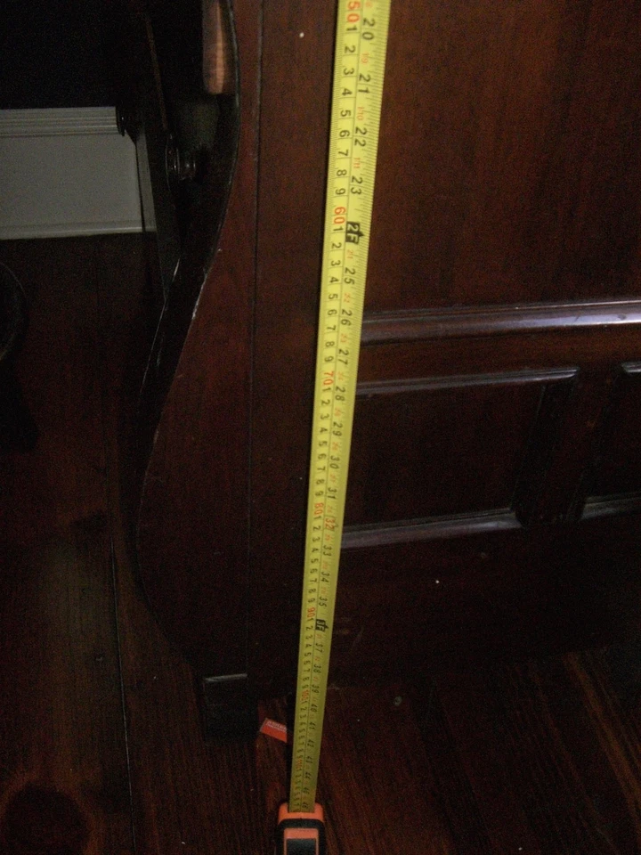 古董桃花心木帝国巴特勒桌面梳妆台美国 1880 年 — 第 4/4 张图片