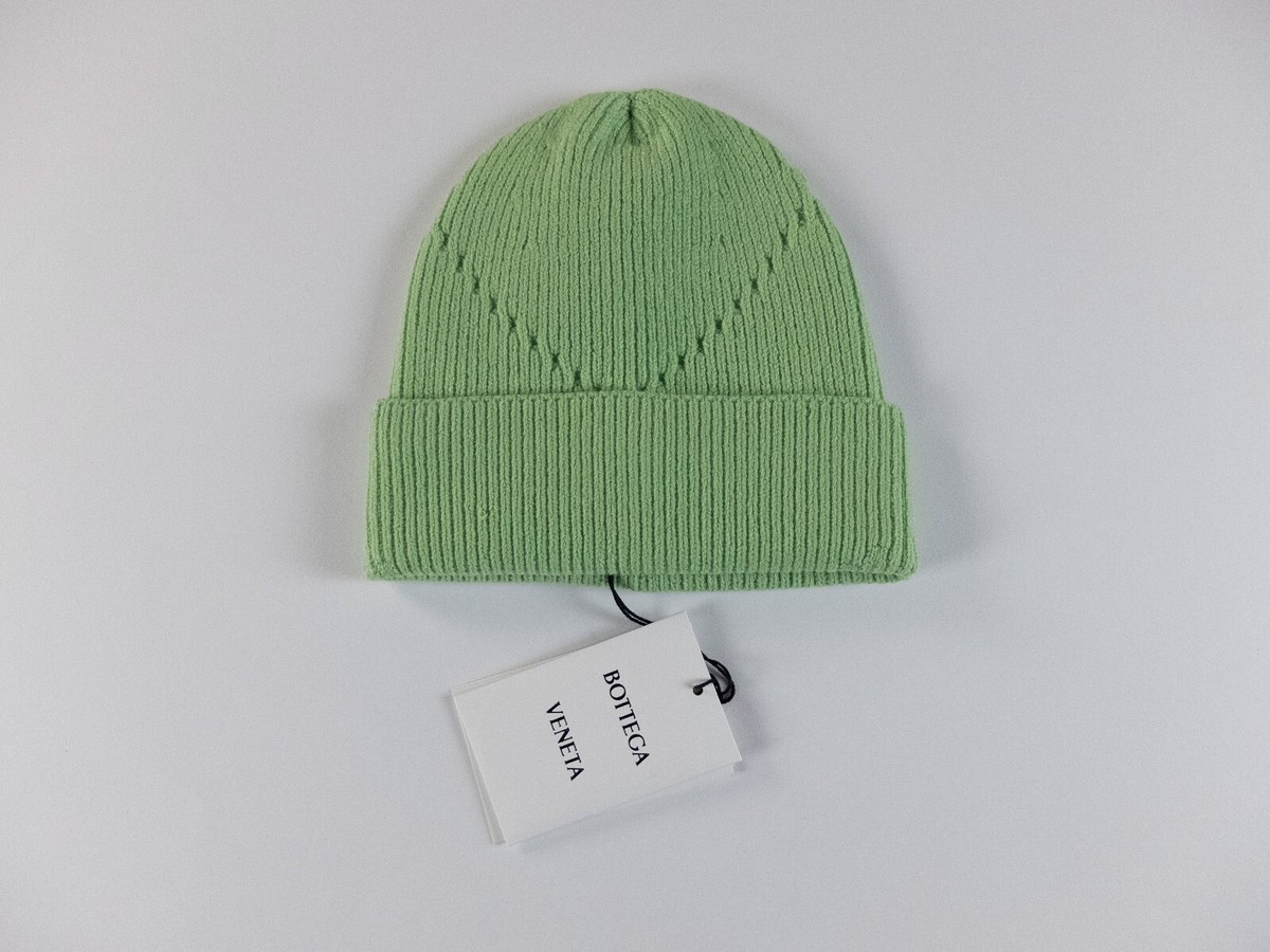 帽子 BOTTEGA VENETA Ribbed Cashmere Beanie Circulaire | Bottega Veneta Ribbed Beanie in Green Cashmere