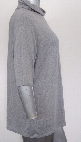 NWT AVA & VIV PULLOVER TURTLENECK BLOUSE TOP T~SHIRT Size 3X Short Sleeve Gray - Picture 10 of 16