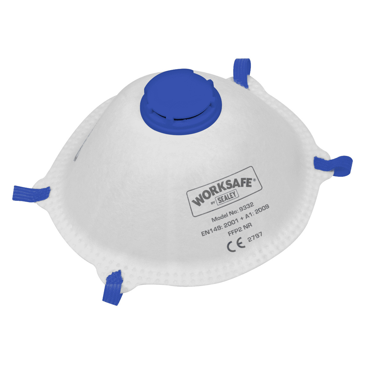 Sealey 9332-10 Worksafe FFP2 Valved Cup Mask - Pack of 10