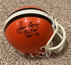 Lou Groza "The Toe" HOF 74 Signed Mini Helmet NFL Cleveland Browns - CoA GreyFl.