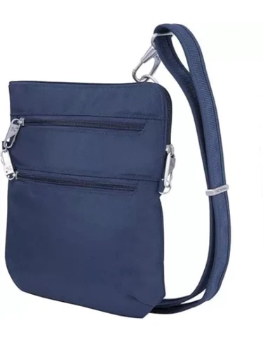 Travelon Anti-Theft Slim Crossbody Bag with Double Zipper Security  