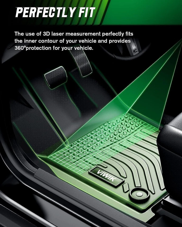 Alfombrillas de coche para Ford Fiesta 2014-2019 para todo tipo de clima TPE revestimiento de goma de carga Foto 3 de 4