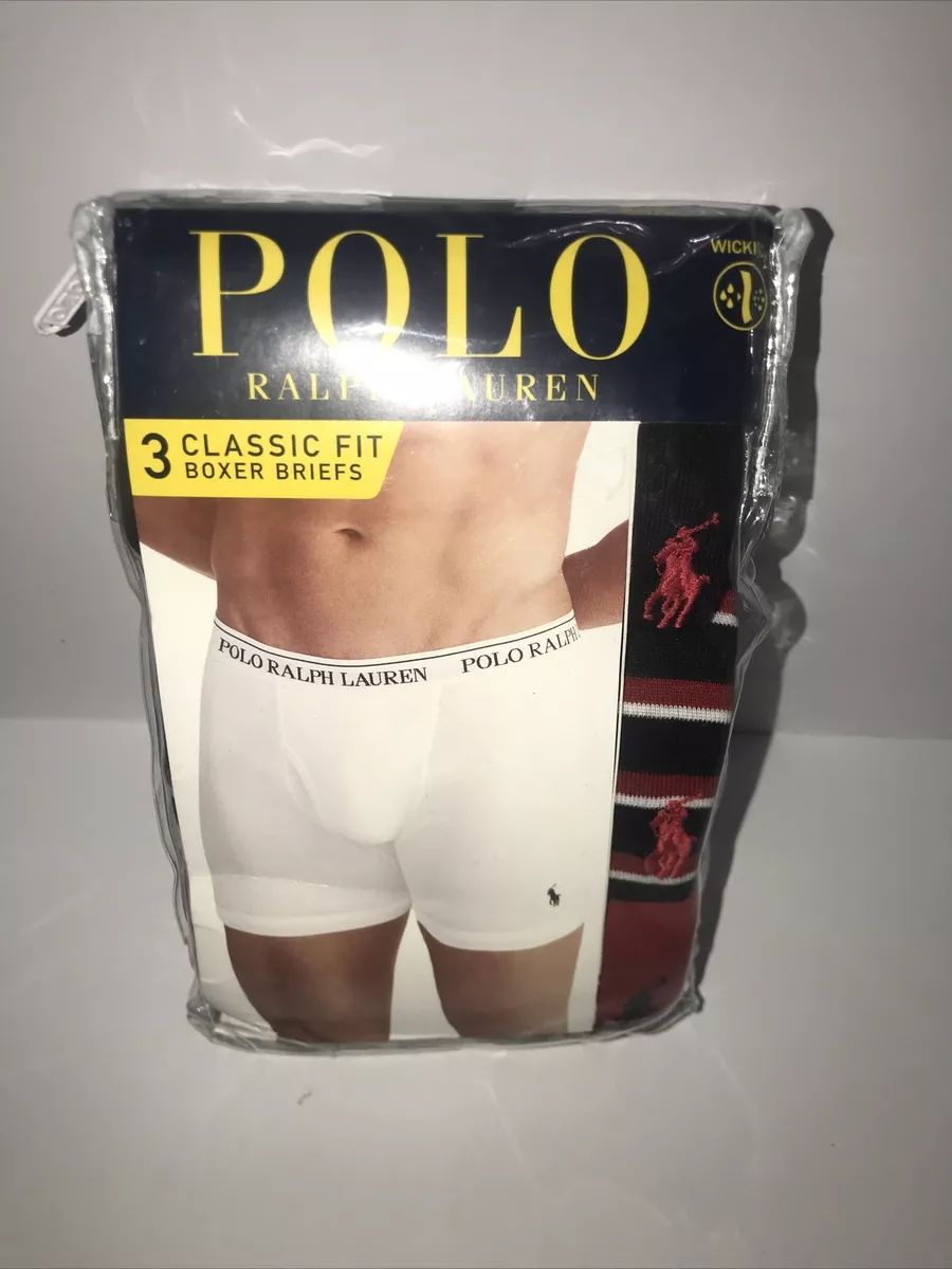 Polo Ralph Lauren Mens 3-Pack Classic cotton Multicolor Boxer Briefs XL