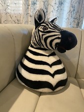 FAO Schwartz ToysRUs Zebra Plush Head 55783 Hard To Find  HTF Realistic Rare