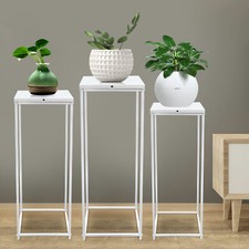 White Wedding Flower Stand Floral Decor Vase Floor Column Stand Sets of 3