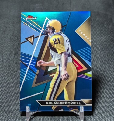 Nolan Cromwell Finest Chrome Blue Refractor /150 2023 Topps Composite #203 Rams