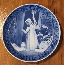 Piatto natalizio Royal Copenhagen 1951 ANGELO DI NATALE