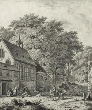 KOBELL, Ferdinand von - The Chapel in the Forest - Etching Mid 18th century