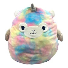 Squishmallow Bo The Llama Llamacorn Unicorn Rainbow Tie Dye 20”