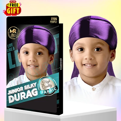 MR MANI & RABBANI Junior Silky Durag for Kids - Purple - 7725