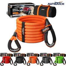 Autmatch 78 1 20-30 Ft Kinetic Recovery Tow Rope 35000lb-48000lb Heavy Duty