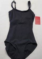 Capezio Team Basics Camisole Leotard Adjustable Straps U-shape Back Black SZ XSA