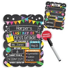 My First Day Of School Kindergarten Chalkboard Sign Reusable Photo Prop