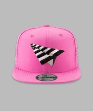 Paper Planes Pink Perforated "On The Run II" High Crown Hat Pink OS